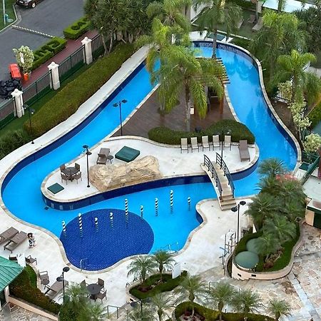 Flat Com Vista Panoramica -15- Na Barra Da Tijuca - Estacionamento Gratuito - Frigobar - Ar Condicionado - Piscina - Academia - Balsa Para Praia Gratis - Varanda - Vista Parcial Mar E Lagoa Rio de Janeiro Bagian luar foto